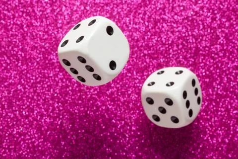 White dice Stock Photos