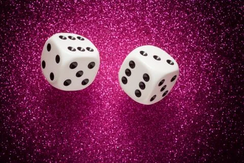 White dice Stock Photos