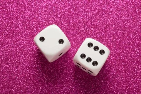 White dice Stock Photos