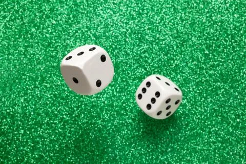 White dice Stock Photos