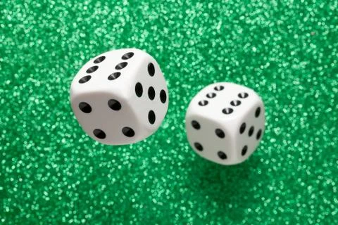 White dice Stock Photos