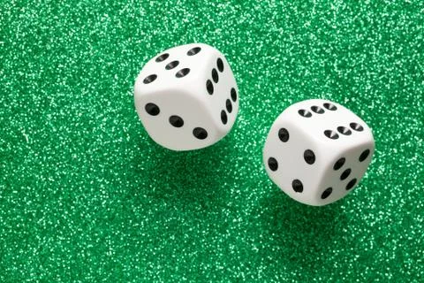 White dice Stock Photos