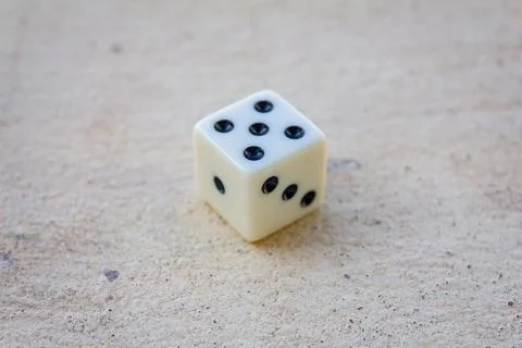 White dice put on a wall Stock Photos