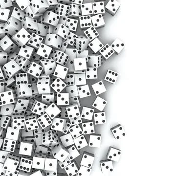 White dice spill Illustrazione stock