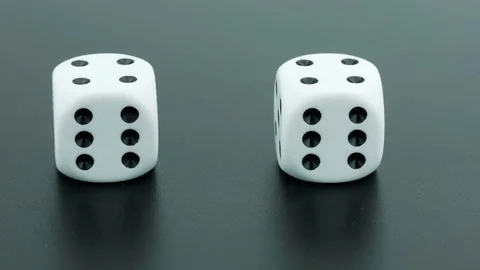 White dice timelapse Stock Footage 83847900