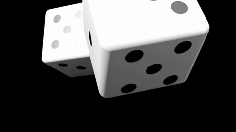White dices animation Stock Footage 30303365