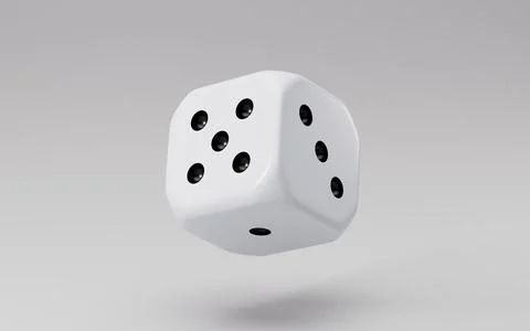 White dices with black dots set. Pipped dices with rounded corners.Die for .. Illustrazione stock