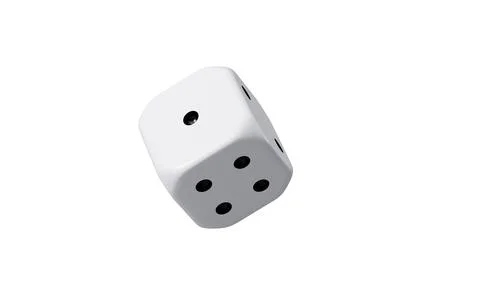 White dices with black dots set. Pipped dices with rounded corners.Die for .. Stock Photos