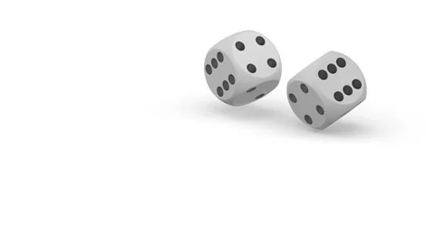 White die on white background. Isolated 3D illustration Stock Footage 337819102