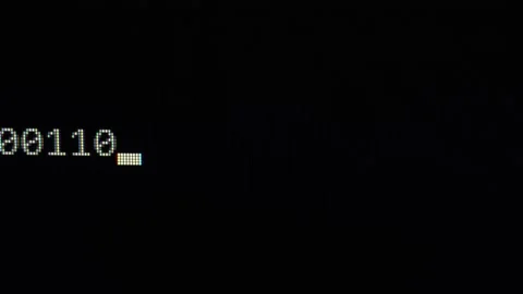 White Digital Binary Data Text Appearance On Computer Screen Close Up 4K Vídeos de archivo 139112322