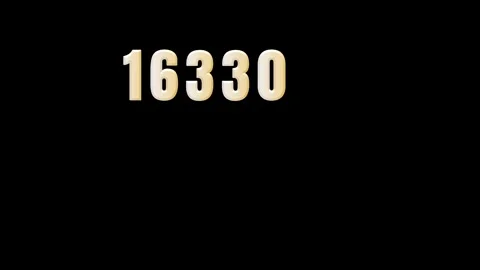 White digital countdown, Minimalist numeric display, Clean UI animation Stock Footage 337617649
