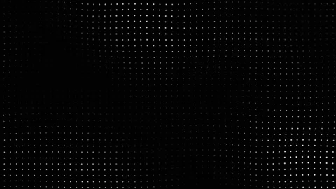 White digital dot grid waving on black background Stock Footage 335934197