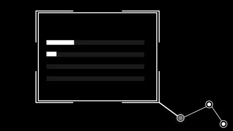 White digital frame features data points and connecting lines. Digital fram.. Video stock 337368745