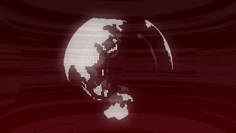 White digital globe with subtle light rays on dark red. Digital globe world.. Stock Footage 337130673