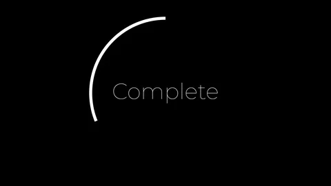 White digital loading transfer futuristic ring bar with percentage and on Alpha Stock Footage 104561469