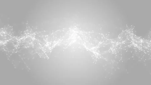 White Digital Network Wave Animation – Futuristic Abstract Plexus Background Stock Footage 320530095