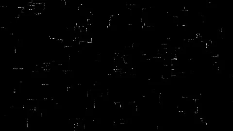 White digital noise and grainy static on black background Video stock 336776174