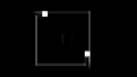 White digital noise, square glitch effect, randomly moving frame on TV screen Stock Footage 133551144