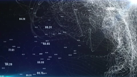 White Digital Number Data Futuristic Concept Stock Footage 151692754