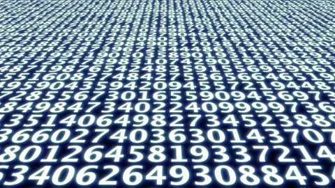 White Digital Number Floor Stock Footage 334002661