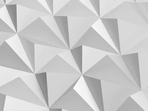 White digital polygonal pattern. Abstract 3 d Stock Illustration