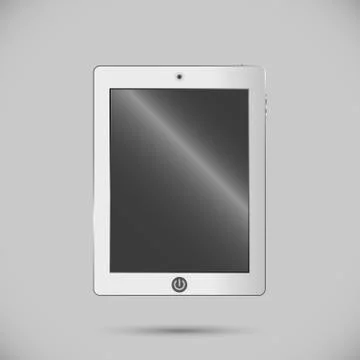 White digital tablet Stock Illustration
