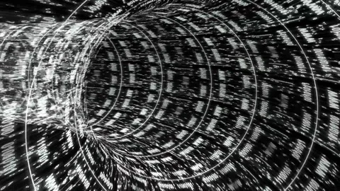 White digital tunnel Stock Footage 105190639