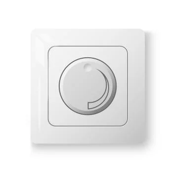 White dimmer power switch Stock Illustration