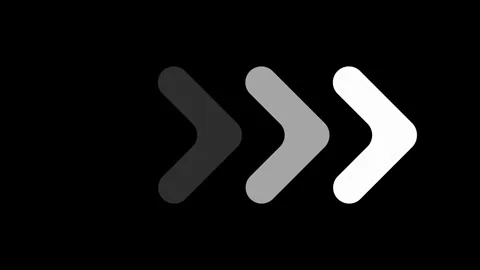 White direction indicators animation on black background Video stock 327912320