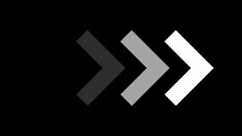 White direction indicators animation on black background Video stock 327912324