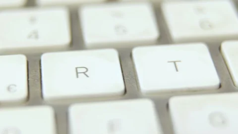 White dirty keyboard Stock Footage 96733473
