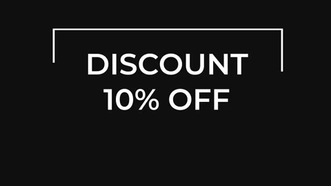 White discount offer 10 with various frame and line animations appears on a Stock Footage 308664805