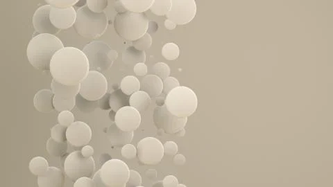 White discs of random size on white background Stock Illustration