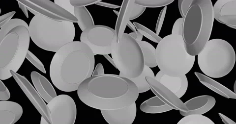 White Dish falling slow motion Video stock 236836511