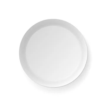 White dish plate isolated on backdrop Stock Illustration