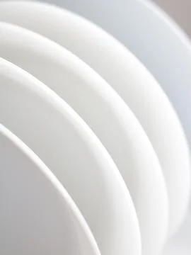 White dishes Stock Photos