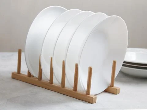 White dishes Stock Photos