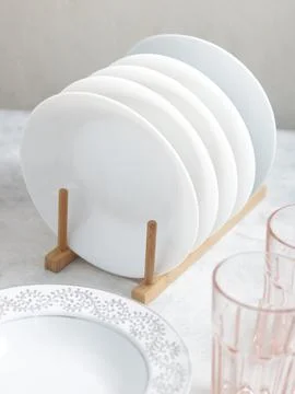 White dishes Stock Photos