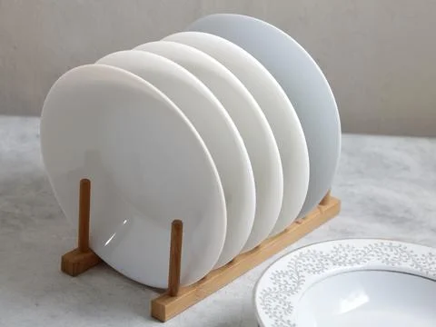 White dishes Stock Photos