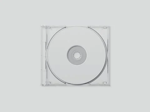 White disk with transparent package. 3d rendering Stockillustratie