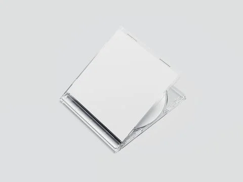 White disk with transparent package and blank label. 3d rendering イラスト素材