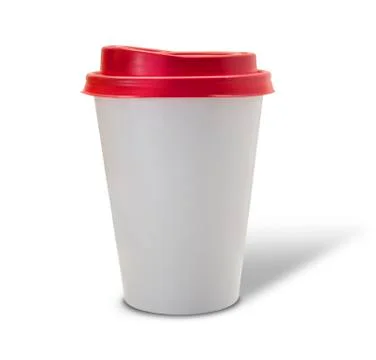 White disposable paper cup Stock Illustration