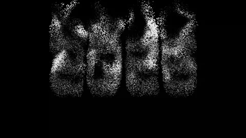 White dissolve text 2026 animated background with festive new year celebratio Stock Footage 321944927
