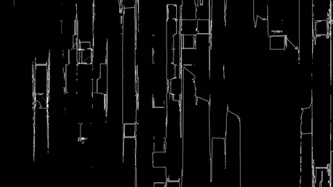 White Distorted Motion Broken Lines Broadcast Abstract Background Stock-Footage 81040159