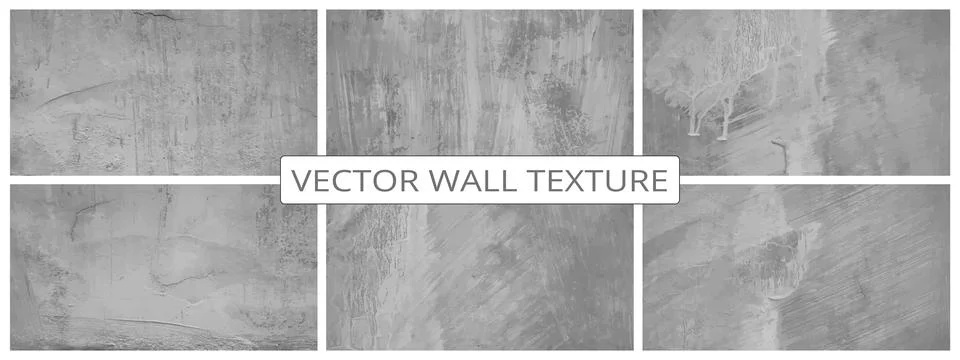 White distressed texture overlay vector collection. Rough Grunge texture back Stock Illustration