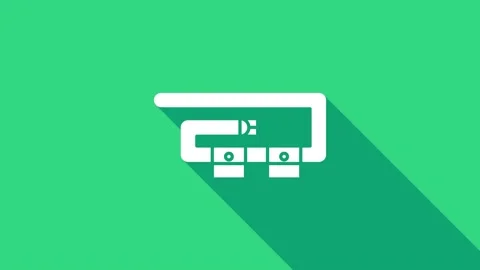 White Diving belt icon isolated on green background. Scuba gear. Diving Video stock 146949732