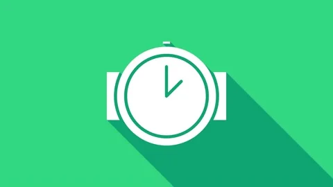 White Diving watch icon isolated on green background. Diving underwater 스톡 동영상 146949793