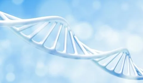 White DNA helix strand structure Illustrazione stock