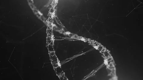 White Dna Particles And Dark Background 库存影片 247859085