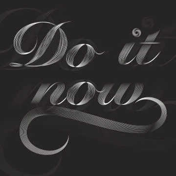 White do it now poster Stock Illustration